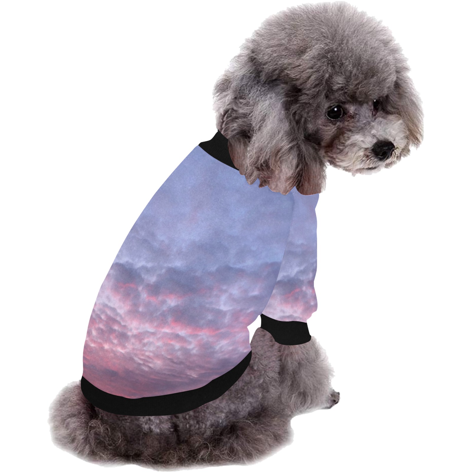 Morning Purple Sunrise Collection Pet Dog Round Neck Shirt