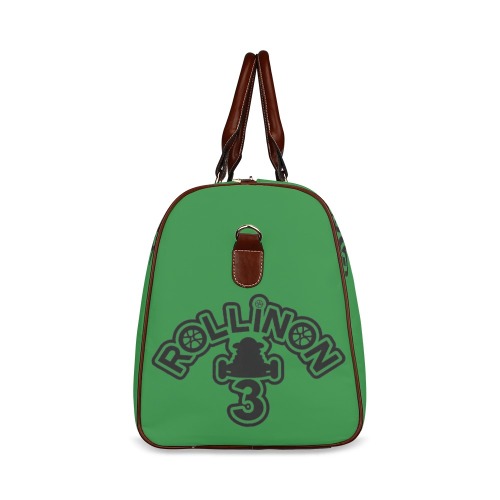 RollinOn3 Dk Green Travel Bag Waterproof Travel Bag/Small (Model 1639)