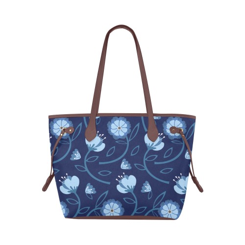 Floral-Pattern Clover Canvas Tote Bag (Model 1661)