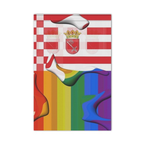Bremen Pride Flag Pop Art by Nico Bielow Garden Flag 12‘’x18‘’(Twin Sides)