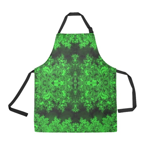 Frost on the Evergreens Fractal All Over Print Apron