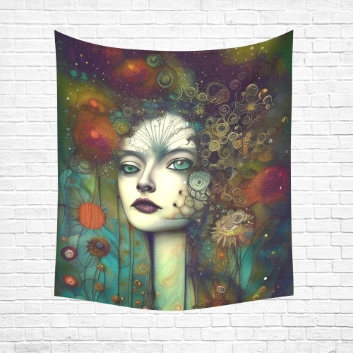 Lady Nox Cotton Linen Wall Tapestry 51"x 60"