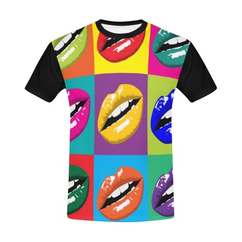 RR BURNOUT Lips Stack All Over Print T-Shirt for Men (USA Size) (Model T40)