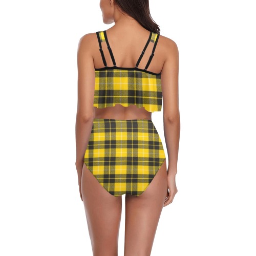 Barclay Dress Modern High Waisted Flounce Bikini Set (Model S24)