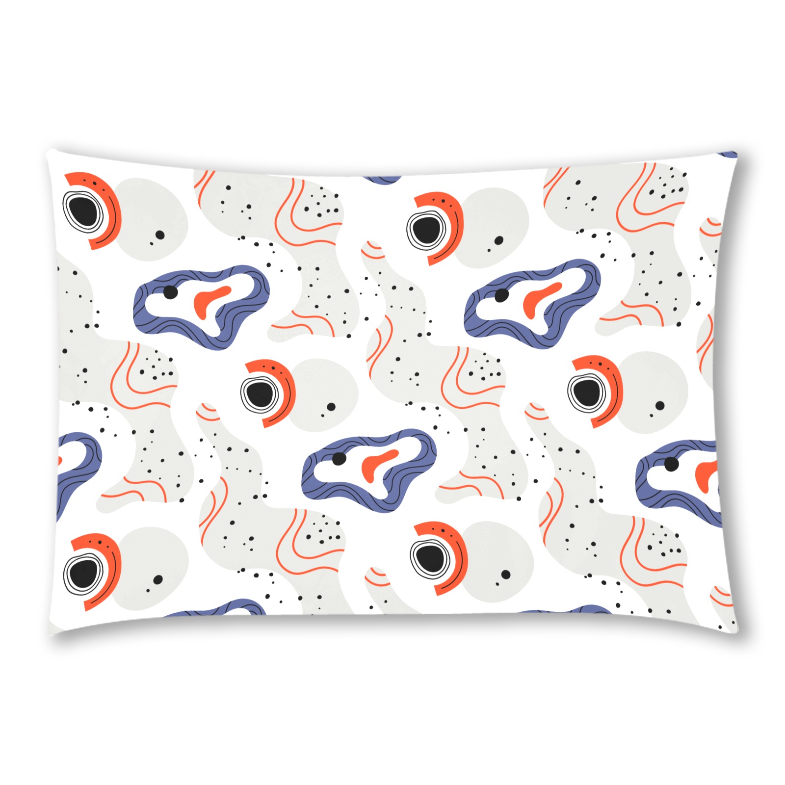 Elegant Abstract Mid Century Pattern Custom Rectangle Pillow Case 20x30 (One Side)