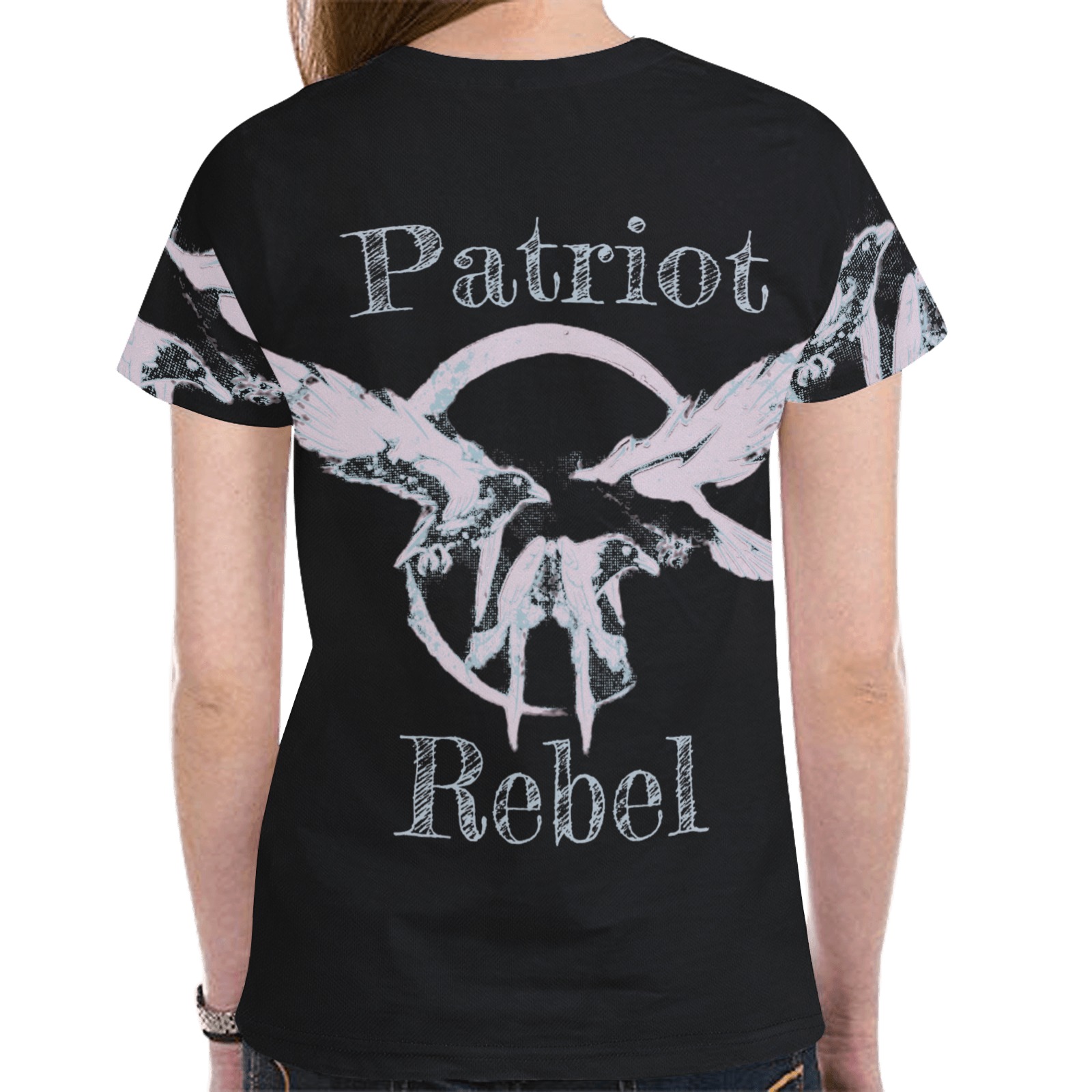ladies Rebel New All Over Print T-shirt for Women (Model T45)