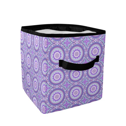 floral nature mandala purple Quilt Storage Bag