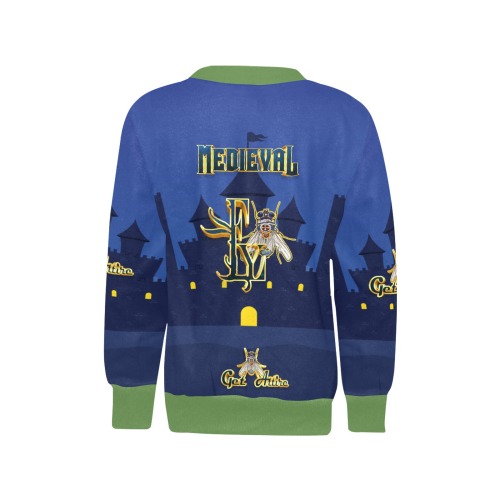 Medieval Collectable Fly Girls' All Over Print Crew Neck Sweater (Model H49)