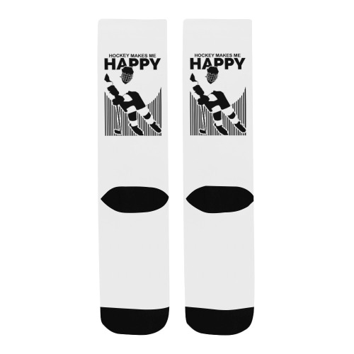 Hockey Makes Me Happy Men's Custom Socks