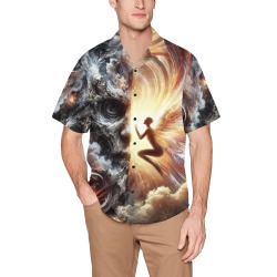 Whispers of redemption - Hawaiian button up Hawaiian Shirt with Chest Pocket (Model T58)