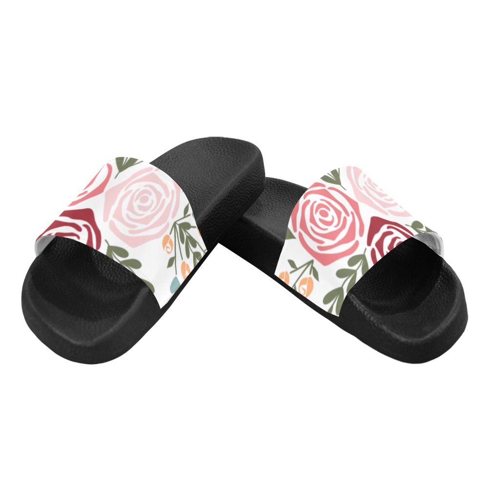 Rose Bouquet Women's Slide Sandals (Model 057)