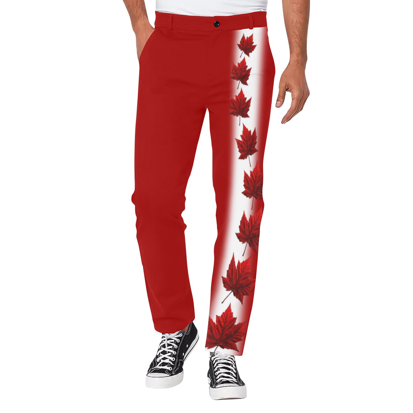 Canada Pants Men's All Over Print Casual Trousers (Model L68)