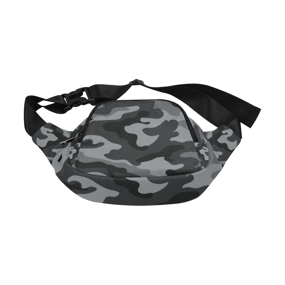 GRAY TONES CAMO waist/fanny pack Fanny Pack/Small (Model 1677)