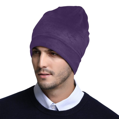 color Russian violet All Over Print Beanie for Adults