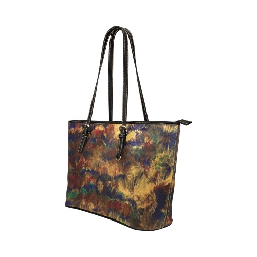 Fireflies Leather Tote Bag/Large (Model 1651)
