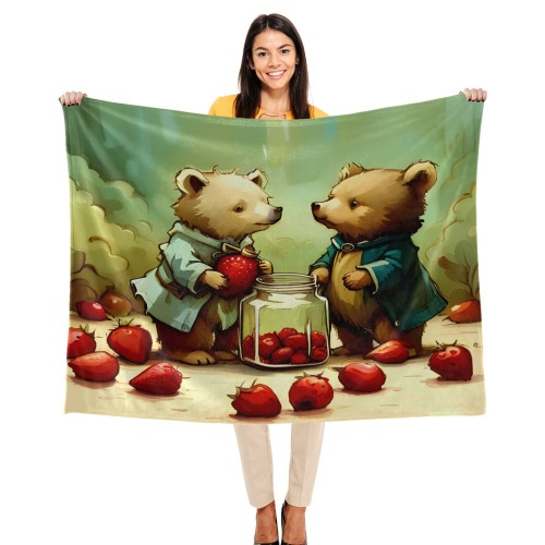 Little Bears 8 Ultra-Soft Micro Fleece Blanket 50"x40"