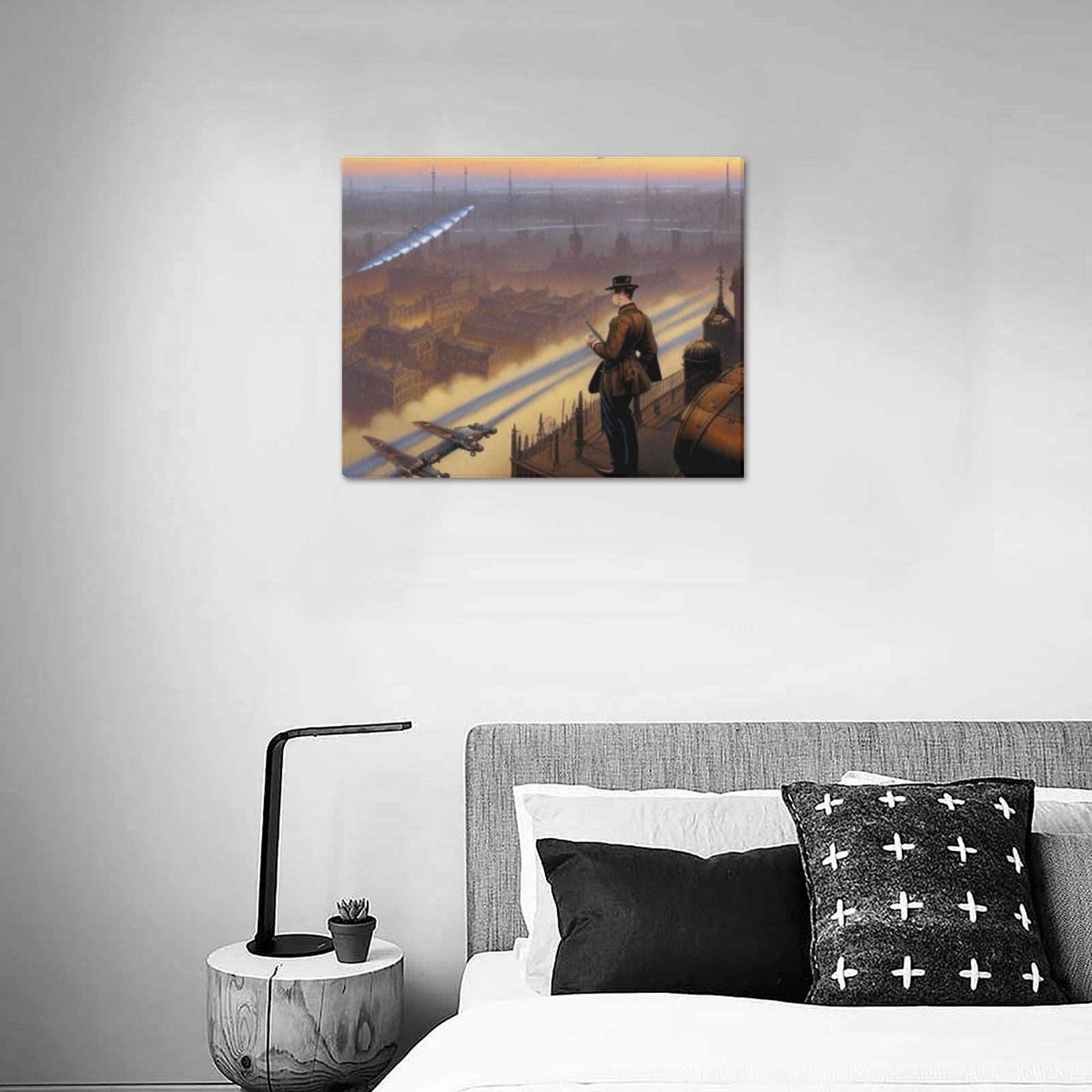BATTLE OVER LONDON 7 Upgraded Canvas Print 20"x16"