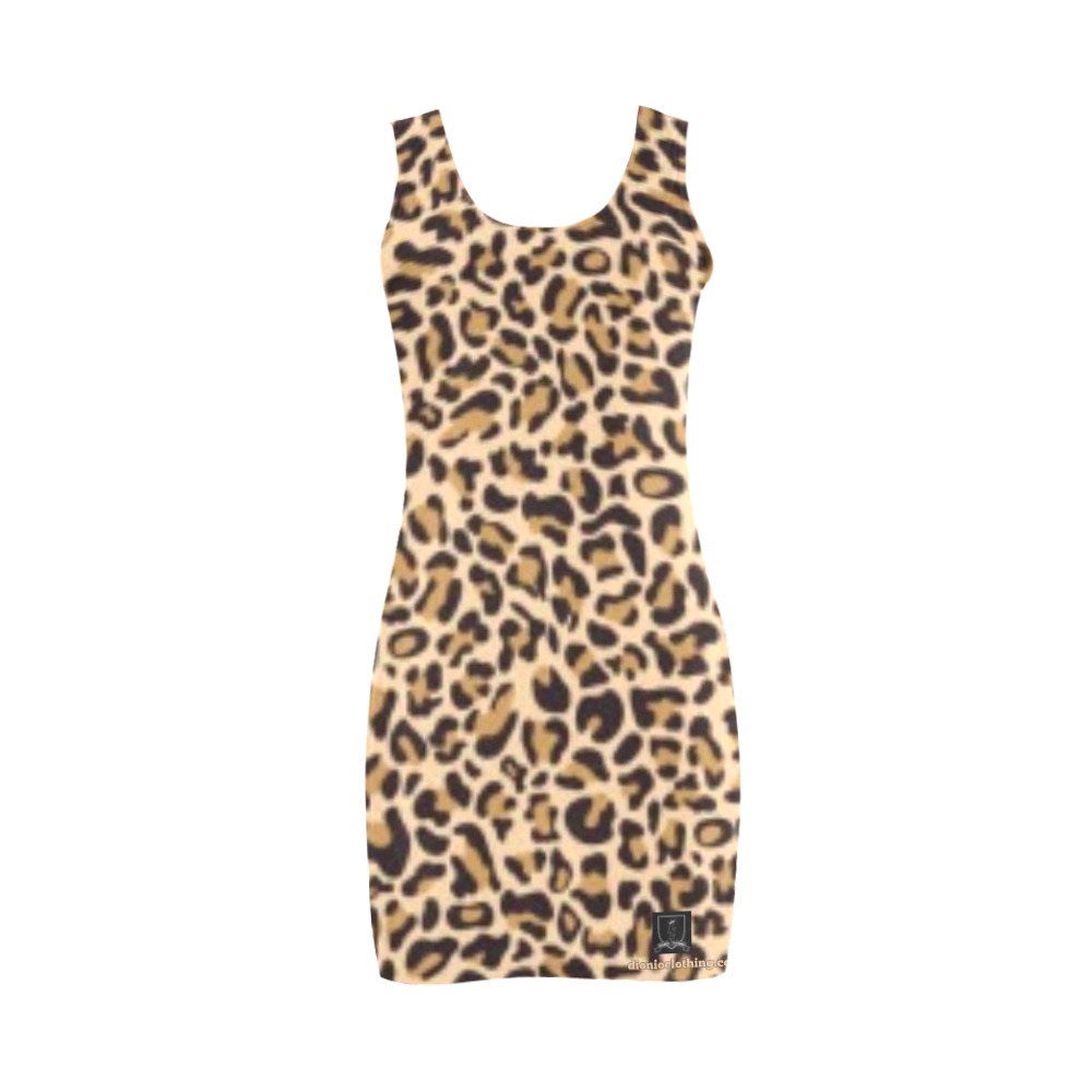 DIONIO Clothing - Cheetah Medea Vest Dress (Black Lightning Logo) Medea Vest Dress (Model D06)