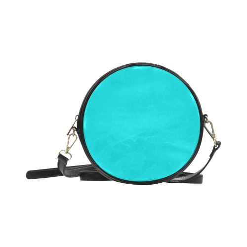 color dark turquoise Round Sling Bag (Model 1647)