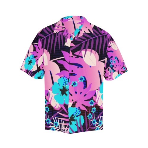 GROOVY FUNK THING FLORAL PURPLE Hawaiian Shirt (Model T58)