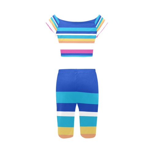 Stripes Collectable Fly Women's Crop Top Yoga Set