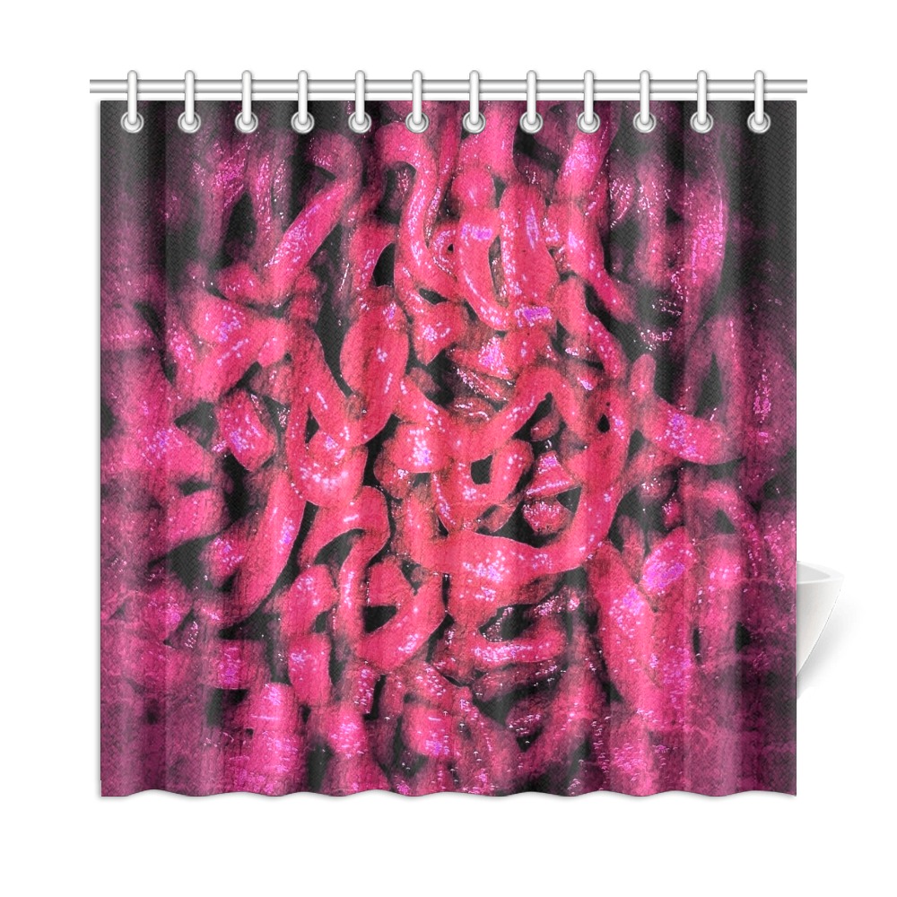 Scary Red Ramen Shower Curtain 72"x72"