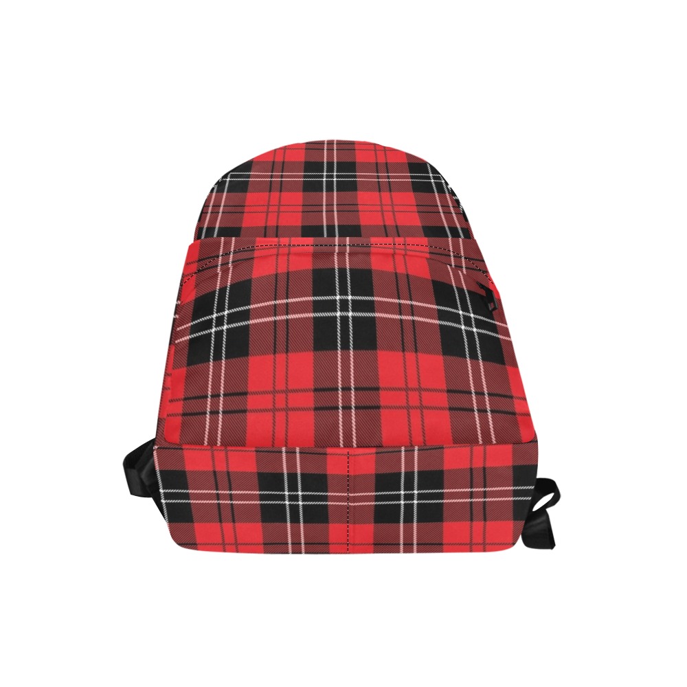 Red and Black Tartan Unisex Classic Backpack (Model 1673)