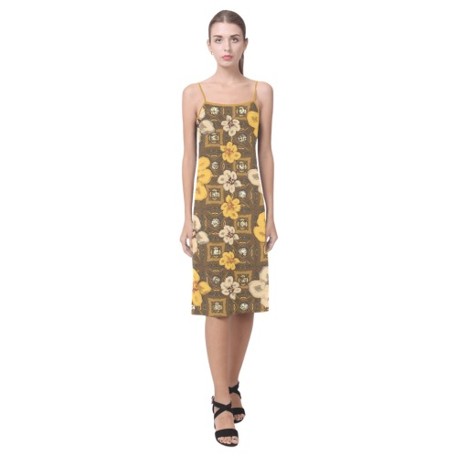 A taste of yellow-floral Alcestis Slip Dress (Model D05)