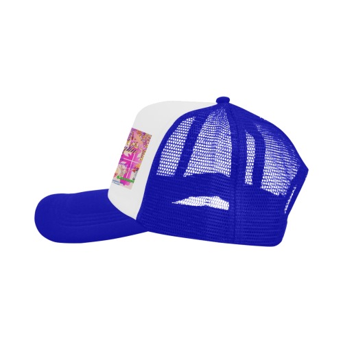 Multi Glitter Drip Royal Blue Events Baseball hat (7) Trucker Hat