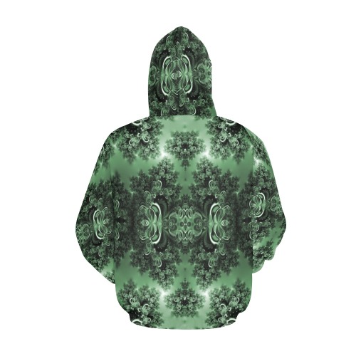 Deep in the Forest Frost Fractal All Over Print Hoodie for Men (USA Size) (Model H13)
