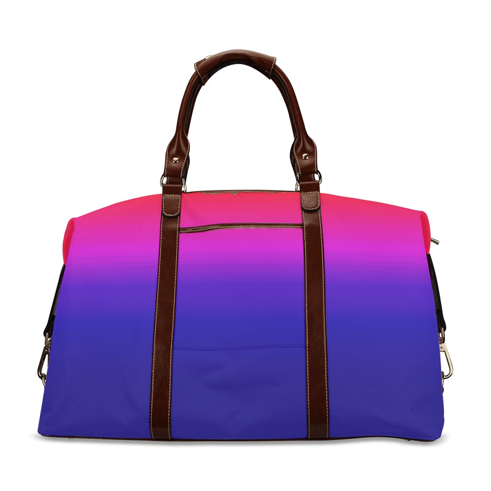 pink and blue Classic Travel Bag (Model 1643) Remake