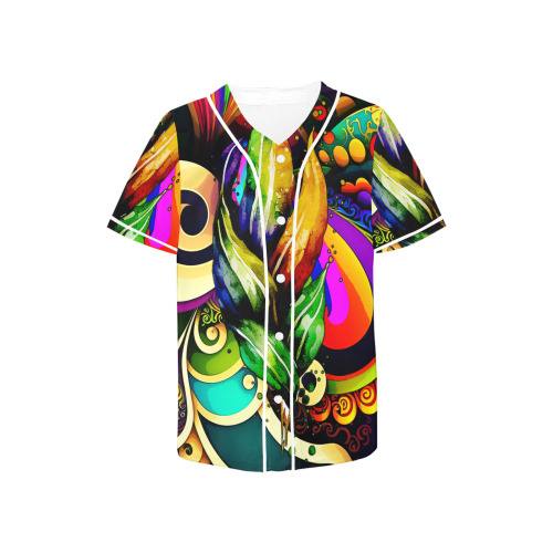 Mardi Gras Colorful New Orleans All Over Print Baseball Jersey for Kids (Model T50)