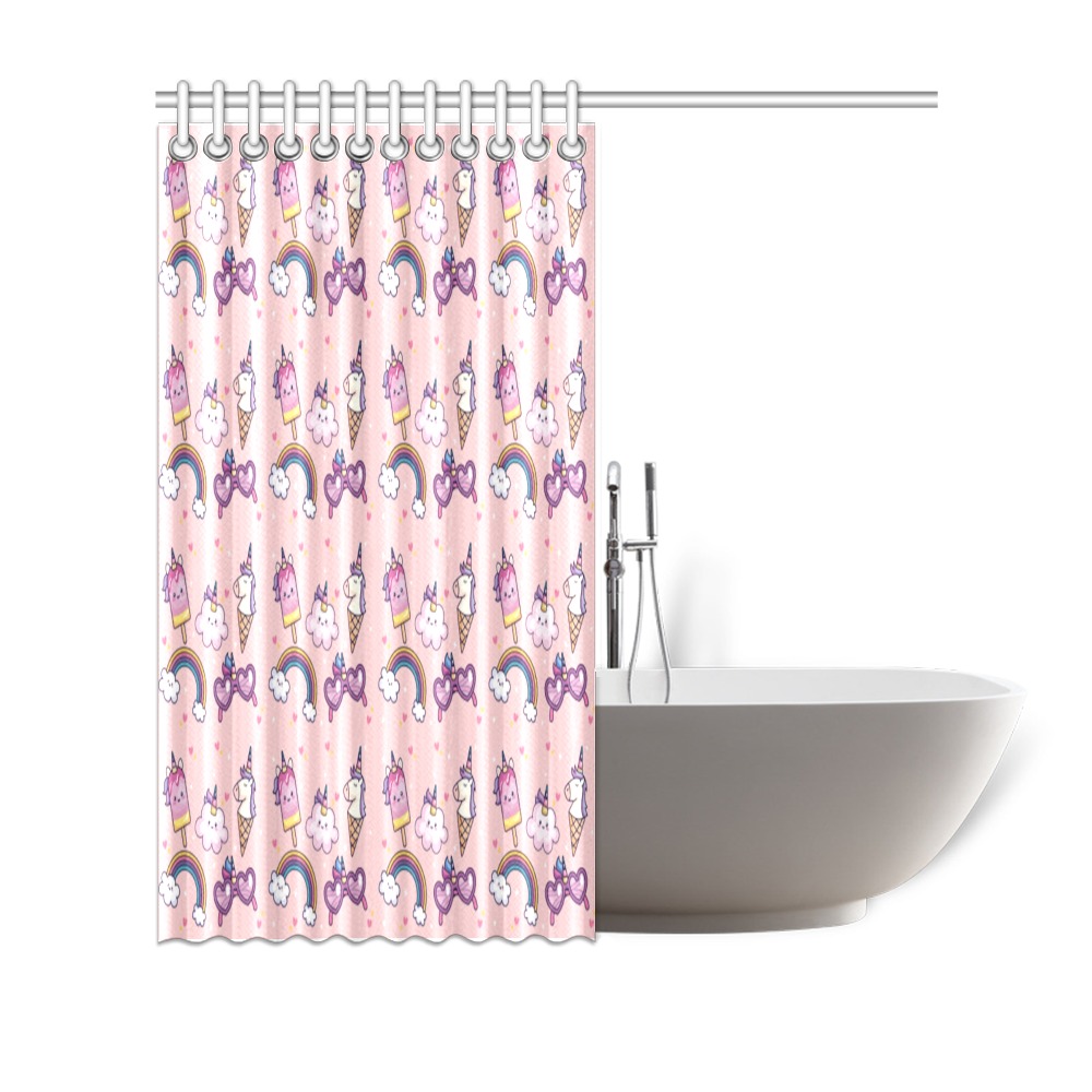unicorn pattern Shower Curtain 69"x70"