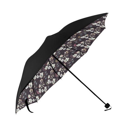 Unique Vintage Floral Anti-UV Foldable Umbrella (Underside Printing) (U07)
