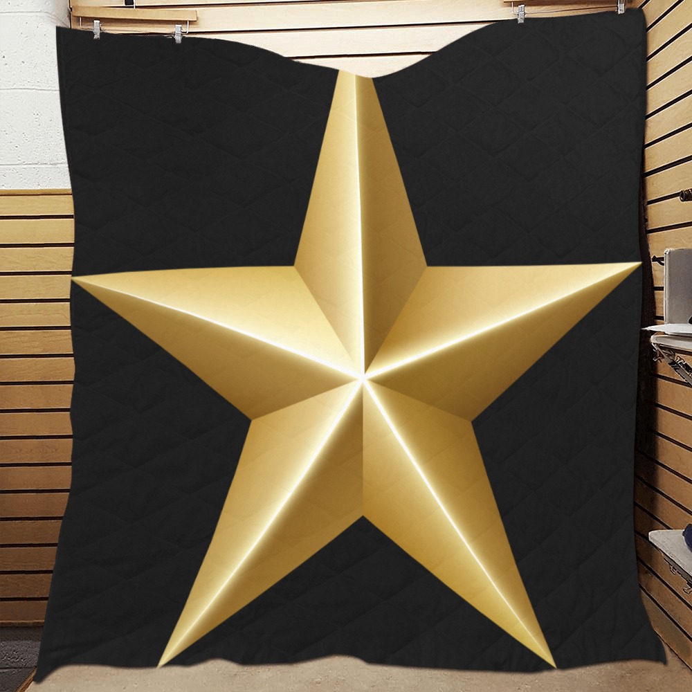 Gold Star 10 Quilt 70"x80"