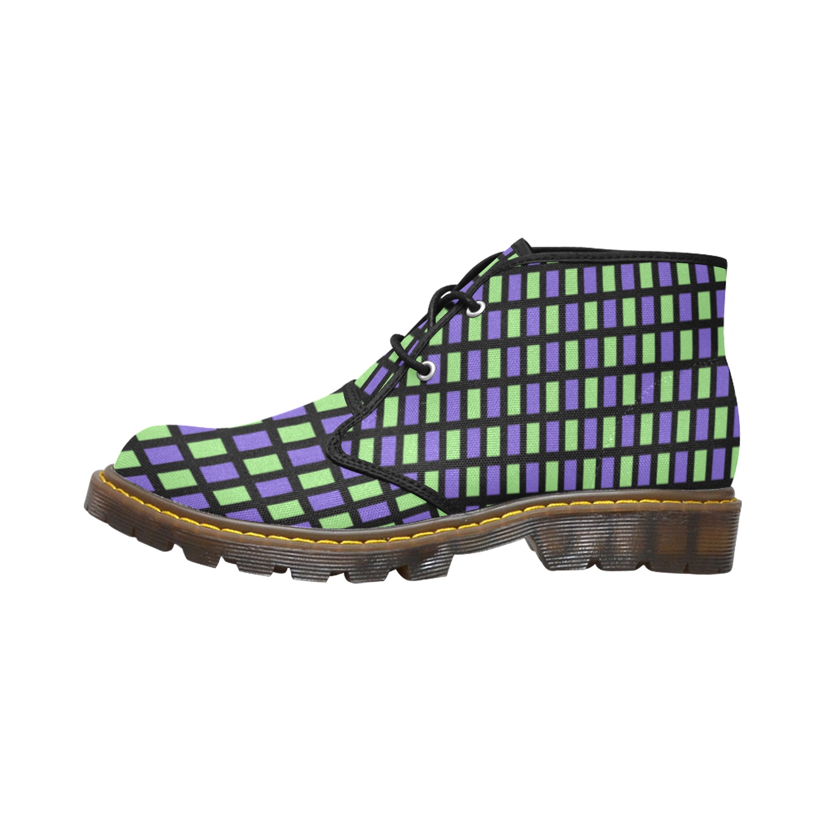 blue and green Men's Canvas Chukka Boots (Model 2402-1)