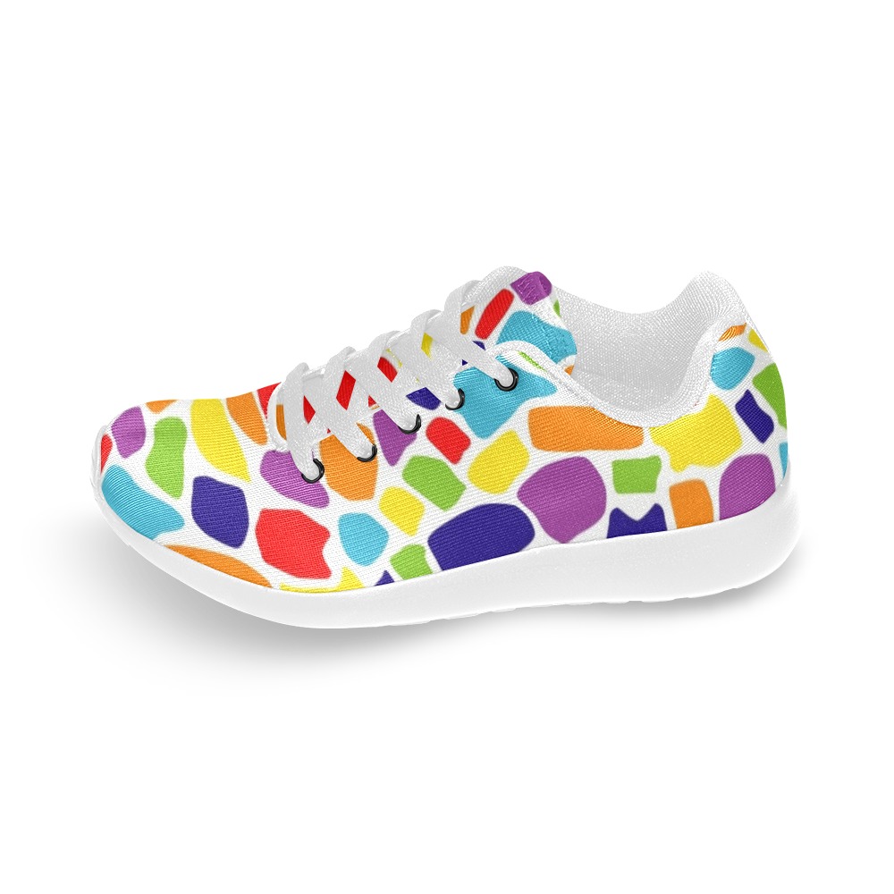 Rainbow Mosaic Kids Shoes Kid's Running Shoes (Model 020)