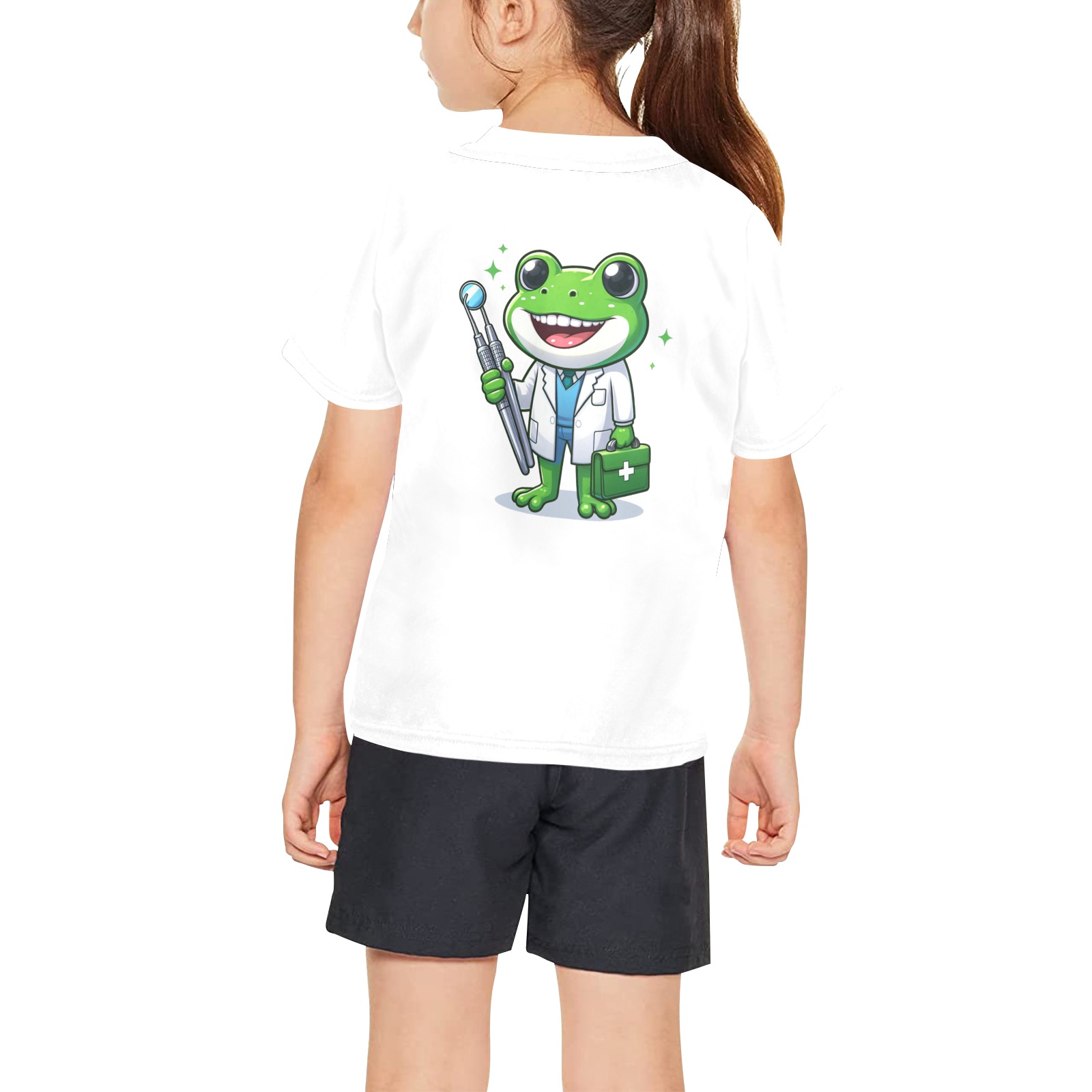 Doctor Frog Big Girls' All Over Print Crew Neck T-Shirt (Model T40-2)