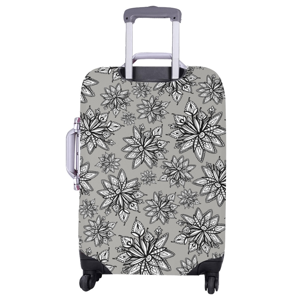 Creekside Floret pattern grey Luggage Cover/Large 26"-28"