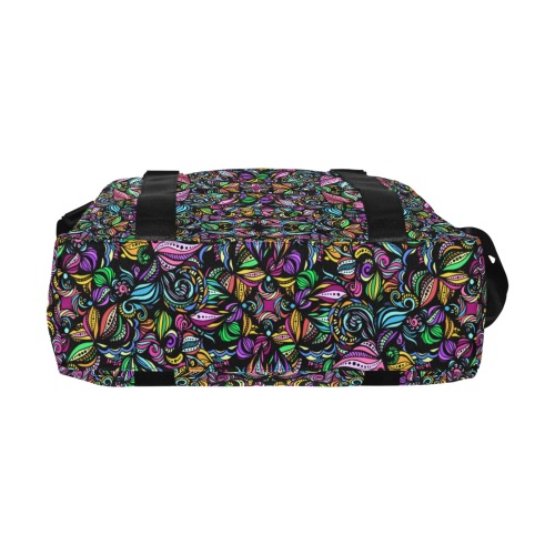 Whimsical Blooms - small pattern Large Capacity Duffle Bag (Model 1715)
