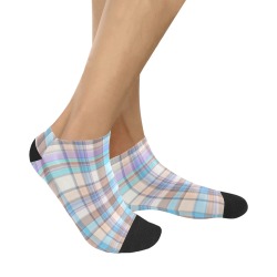 Pastels Plaid Men's Ankle Socks