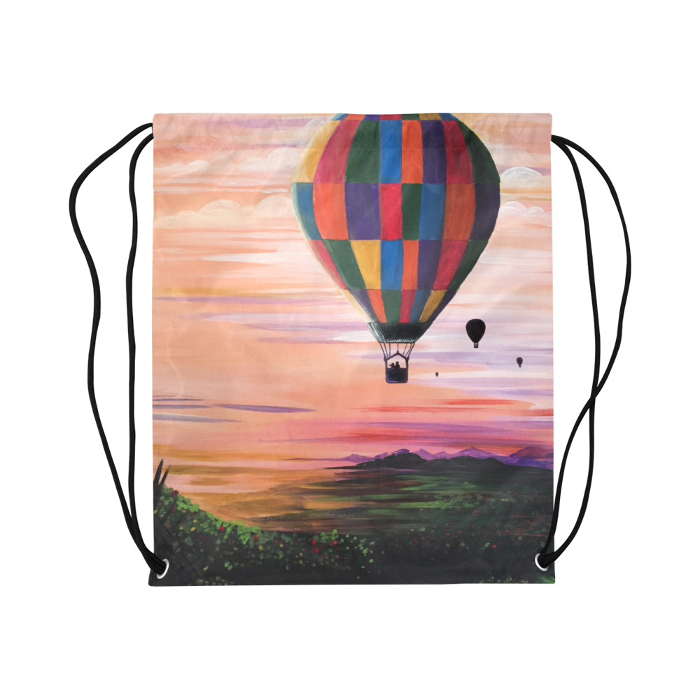 Hot Air Journey Large Drawstring Bag Model 1604 (Twin Sides)  16.5"(W) * 19.3"(H)