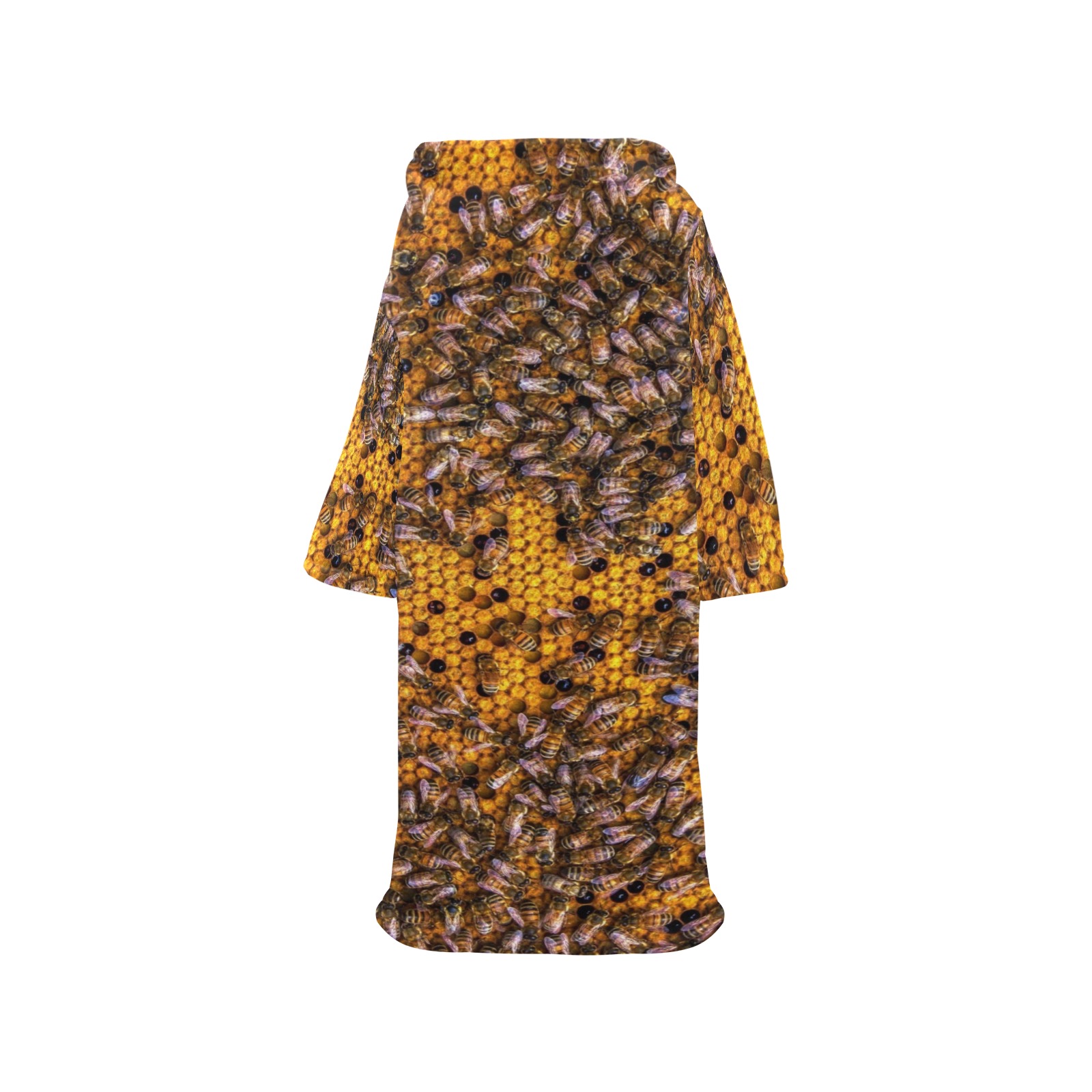 HONEY BEES 3 Blanket Robe with Sleeves for Adults