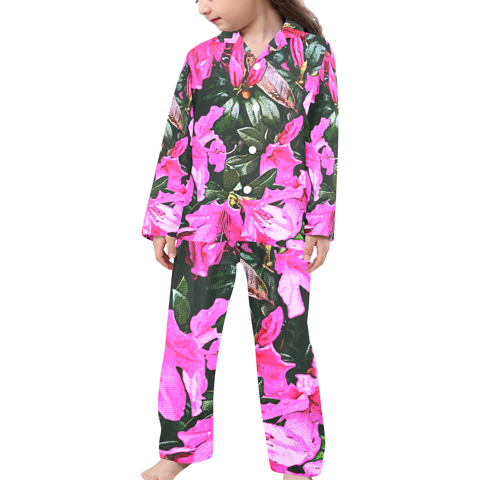 Azaleas 6082 Little Girls' V-Neck Long Pajama Set