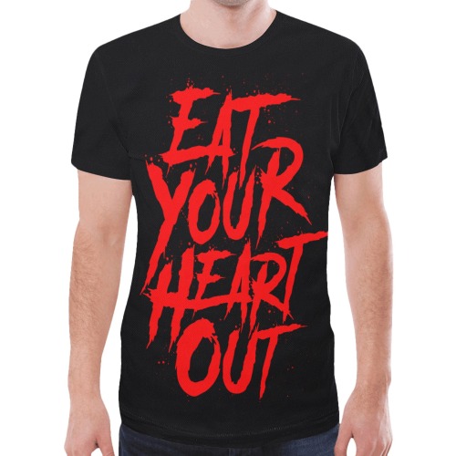 Critical Craze Eat Your Heart Out Black New All Over Print T-shirt for Men (Model T45)