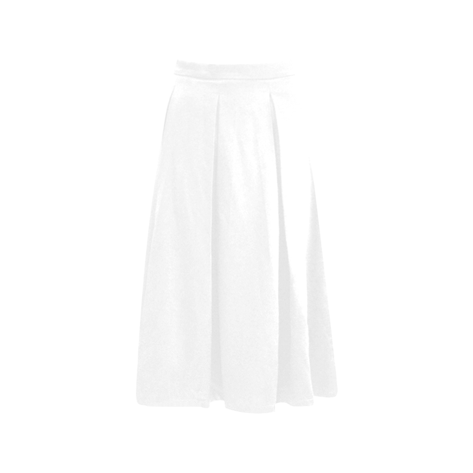 white Crepe Dress Mnemosyne Women's Crepe Skirt (Model D16)