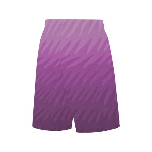 pink wavespike All Over Print Basketball Shorts with Pocket