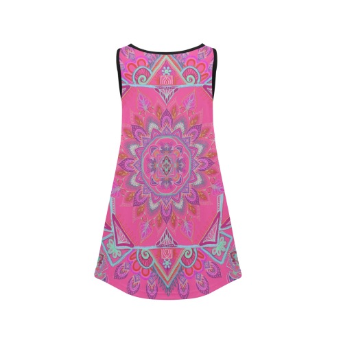 gamba pink Girls' Sleeveless Dress (Model D58)
