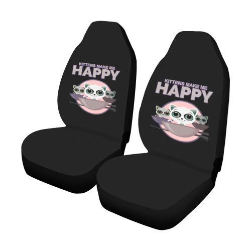 Kittens Make Me Happy Car Seat Covers (Set of 2)
