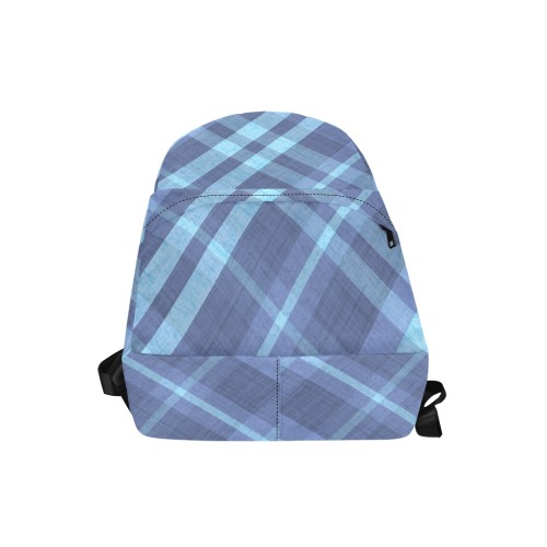 Blue Plaid Unisex Classic Backpack (Model 1673)
